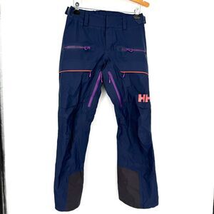 Helly Hansen Shell Snowboard Ski Snow Pants Blue Vented Tech Outdoor Size XS